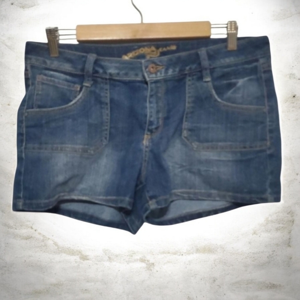 Arizona Jeans Shorts Womens Size 13 Junior Sizing Blue Denim Women's Shorts - Picture 5 of 13